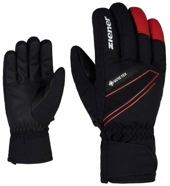 Ziener Gunar GTX Black/Red 9 Ski Gloves
