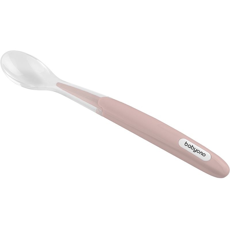 BabyOno Be Active Soft Spoon spoon Pink 6 m+ 1 pc