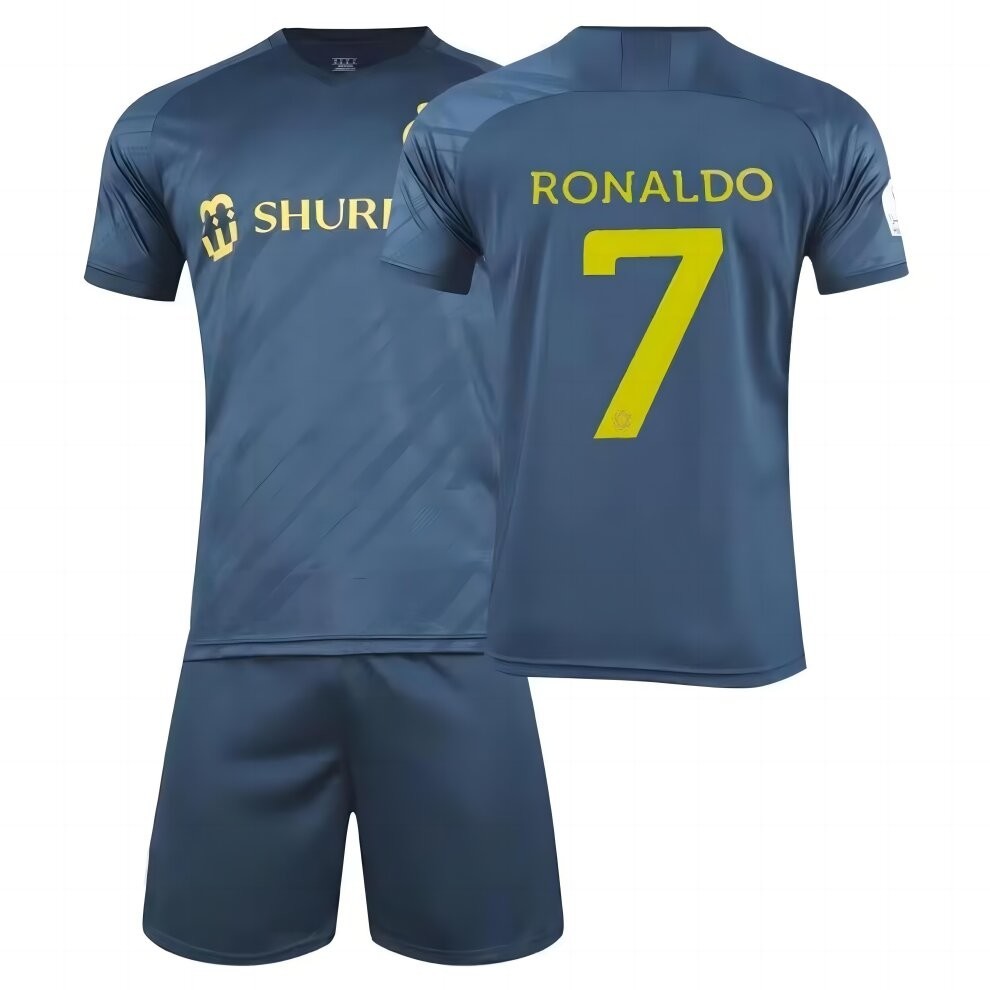 (Green, 8-9 Years) Mens/Kids Al-NASSR FC Soccer Ronaldo #7 Jerseys