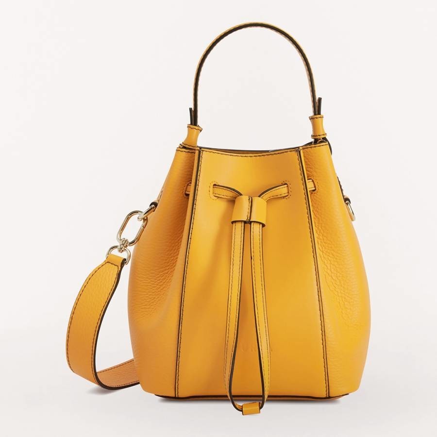 Yellow Miastella Mini Bucket Bag