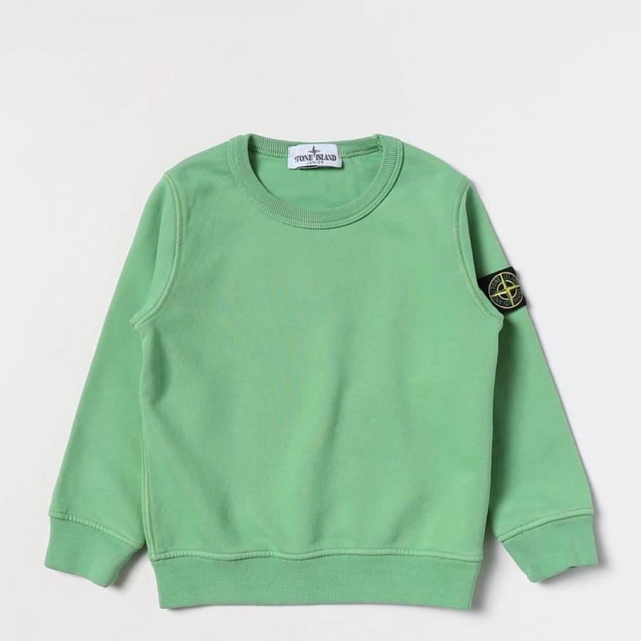 Green Garment Dyed Cotton Sweatshirt
