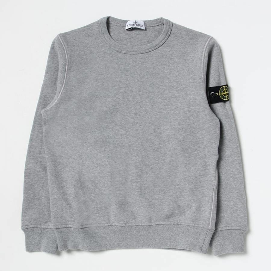 Grey Garment Dyed Cotton Sweatshirt