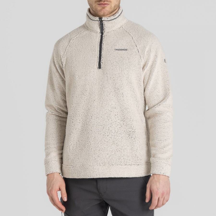 Cream Karlton Half Zip Fleece