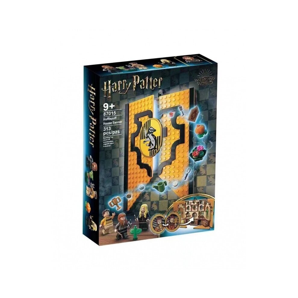 (Hufflepuff House Banner Set) Harry Potter House Banner Set Common Room Toy Collectible Travel Toys Suitable For LEGO