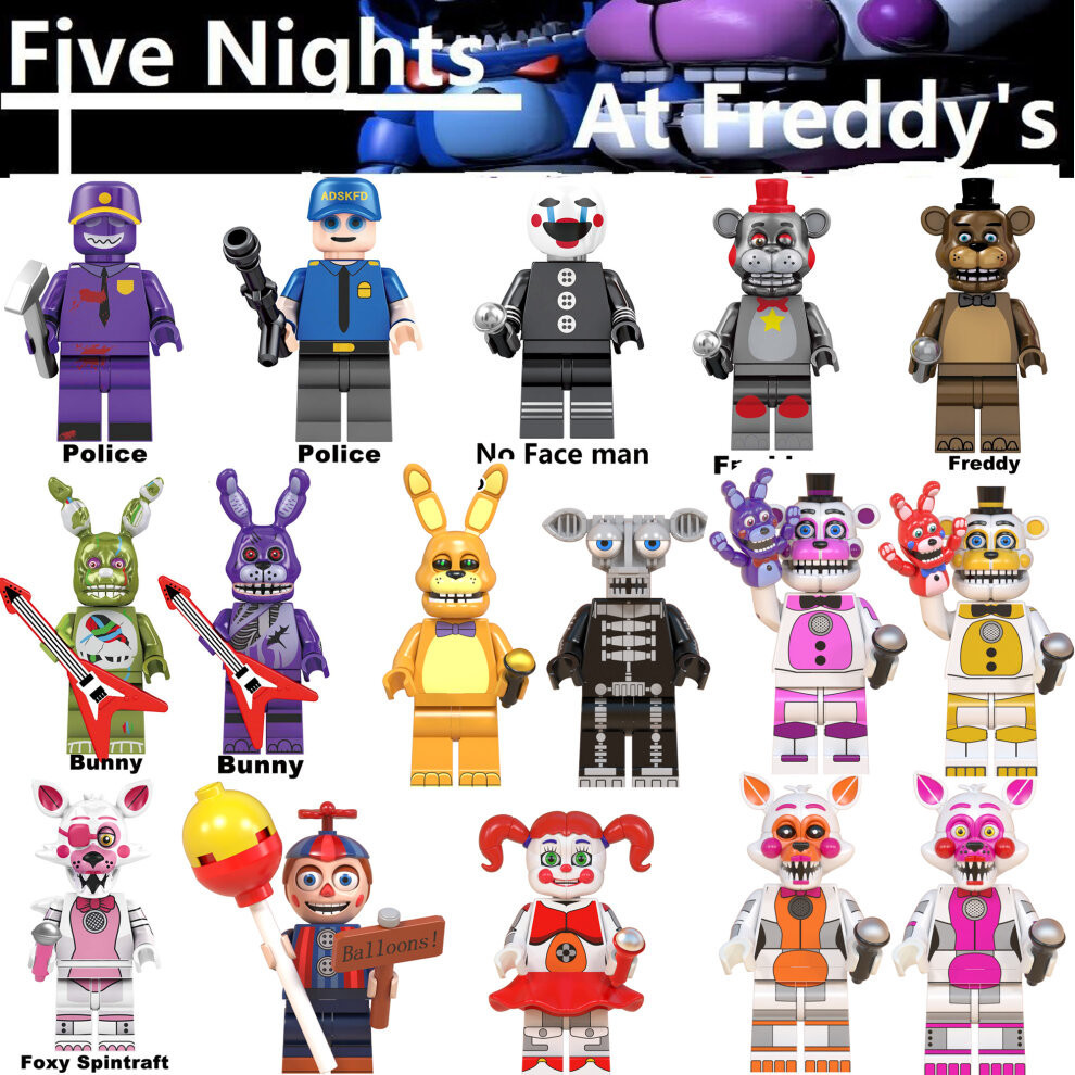 16PCS Fit Lego Five Nights At Freddy's Minifigures Kids Gifts Toys