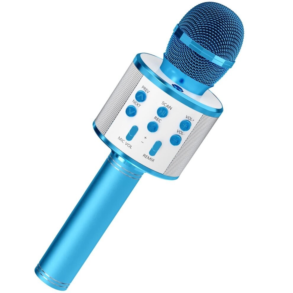 Karaoke microphone with speaker - Blue