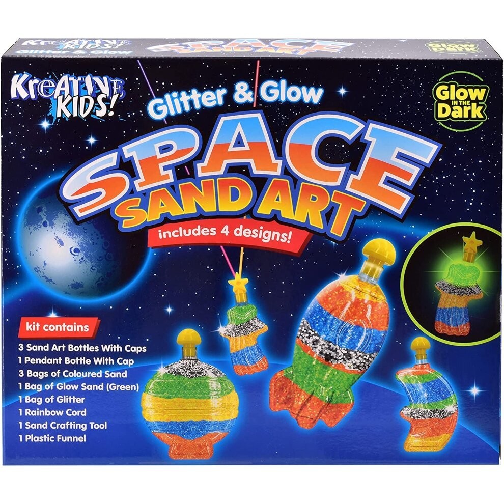 Glitter And Glow Space Sand Art Kit For Kids | Moving Sand Art | Art Set For Kids | Arts And Crafts For Kids