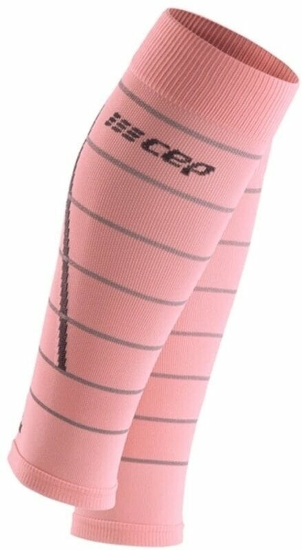 CEP WS401Z Compression Calf Sleeves Reflective Light Pink IV Calf covers for runners
