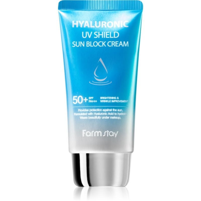 Farmstay Hyaluronic UV Shield Sun Block Cream protective facial cream with hyaluronic acid SPF 50+ 70 g