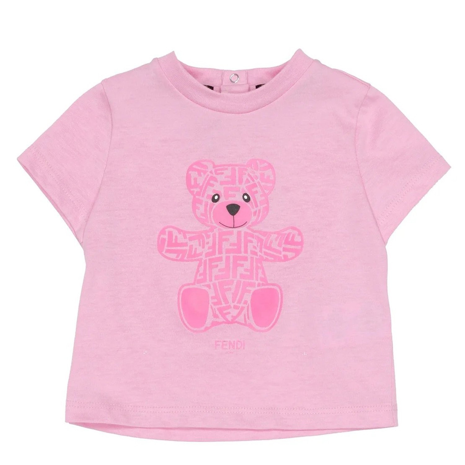 Fendi Baby Girls Teddy Bear T-shirt Pimk 12M