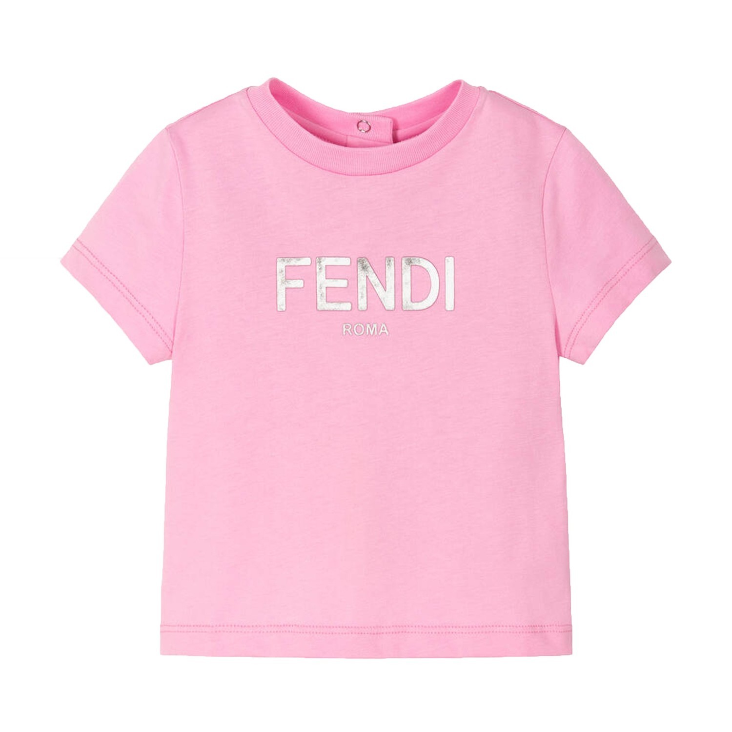Fendi Baby Girls Logo Print T-shirt Pink 12M