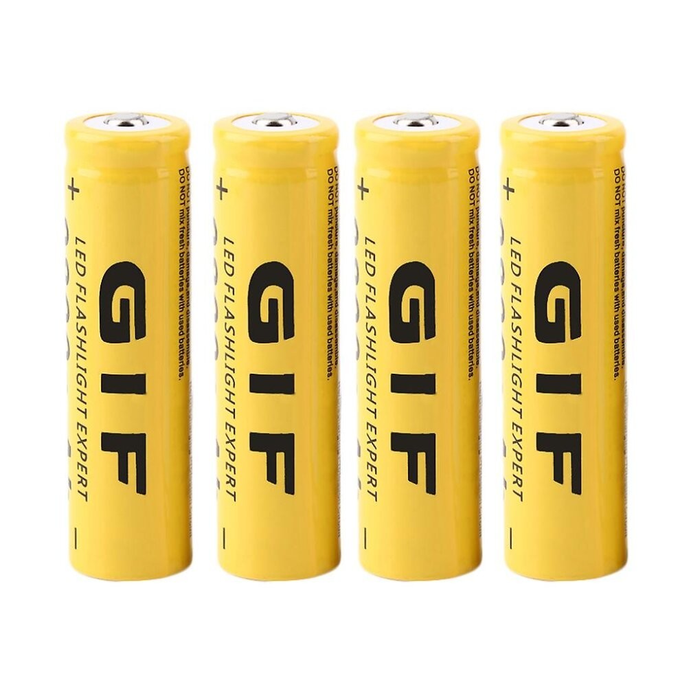 4pcs 3.7v 18650 9800mah Li-ion Rechargeable Battery For Flashlight Torch
