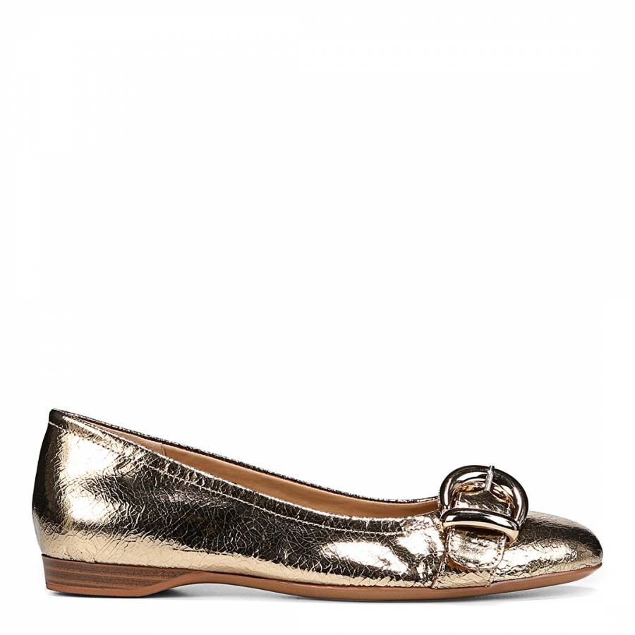 Gold Polly Metallic Leather Pump