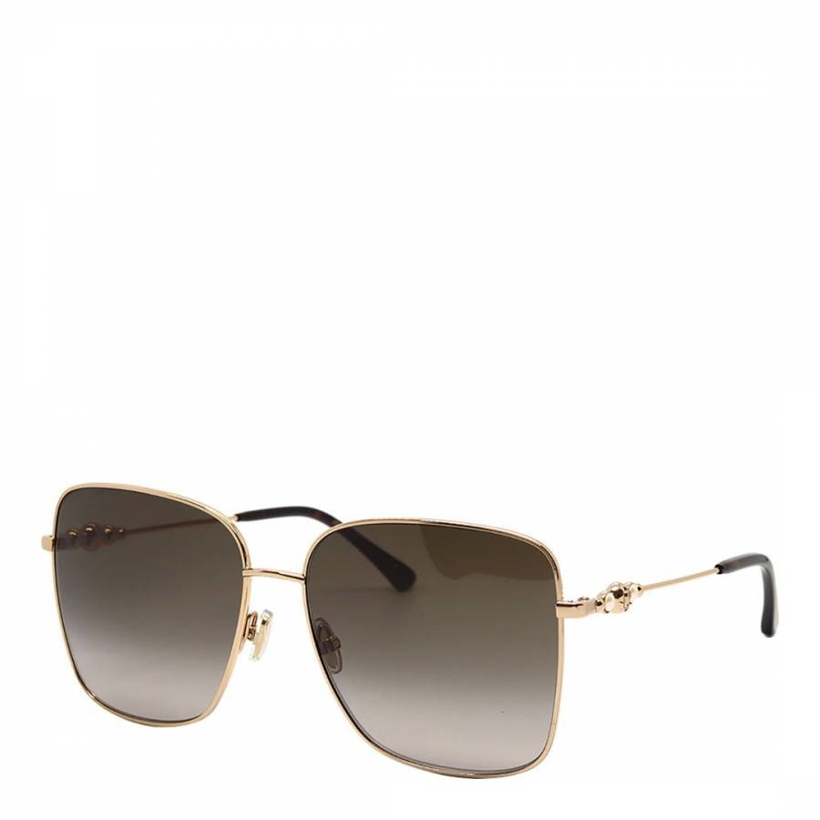 Women's Gold & Grey Jimmy Choo Sunglasses 59mm