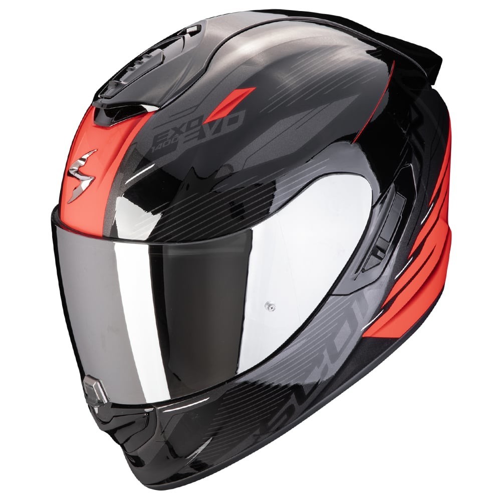 Scorpion EXO-1400 Evo II Air Luma Black Red Full Face Helmet S