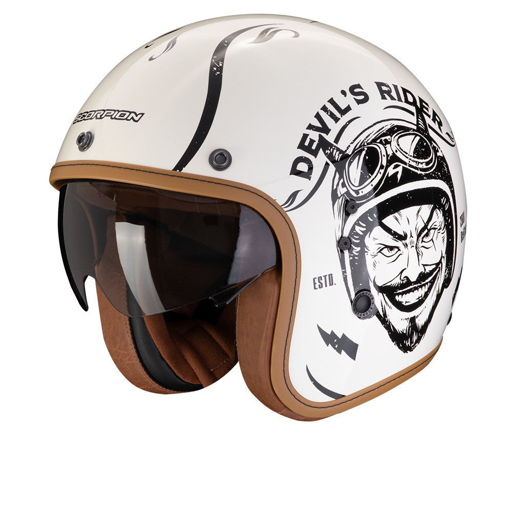 Scorpion Belfast Evo Romeo Cream Black Jet Helmet M