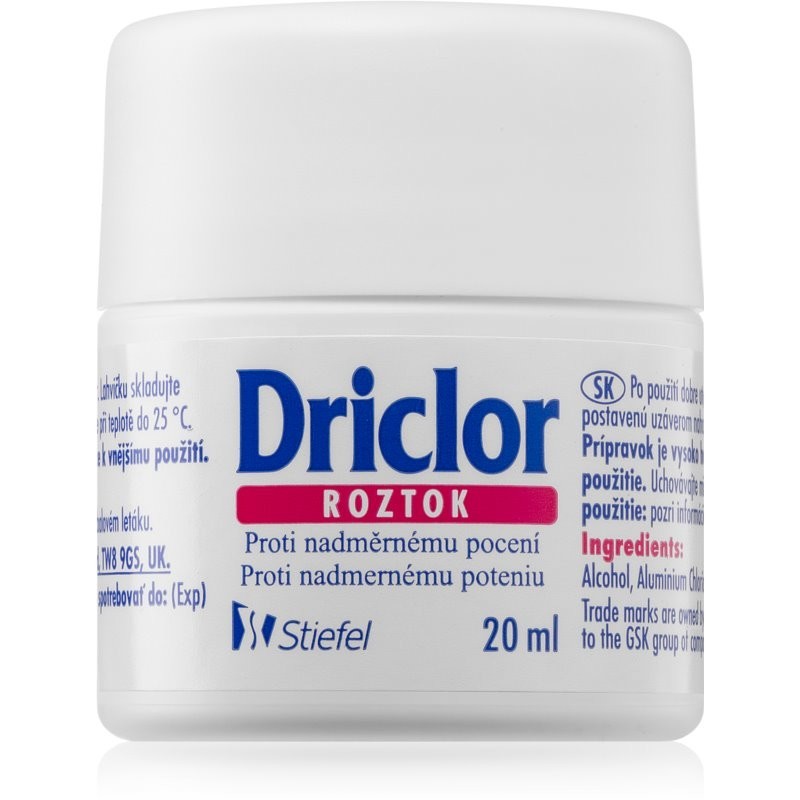 Driclor Solution antiperspirant roll-on to treat excessive sweating 20 ml