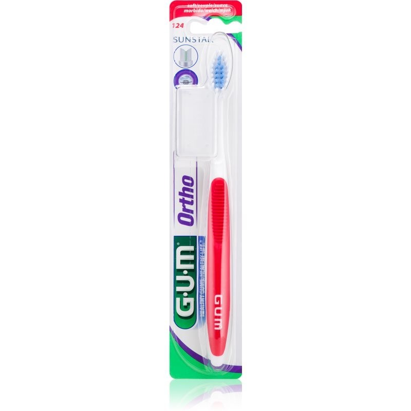 G.U.M Ortho 124 toothbrush for fixed braces soft 1 pc