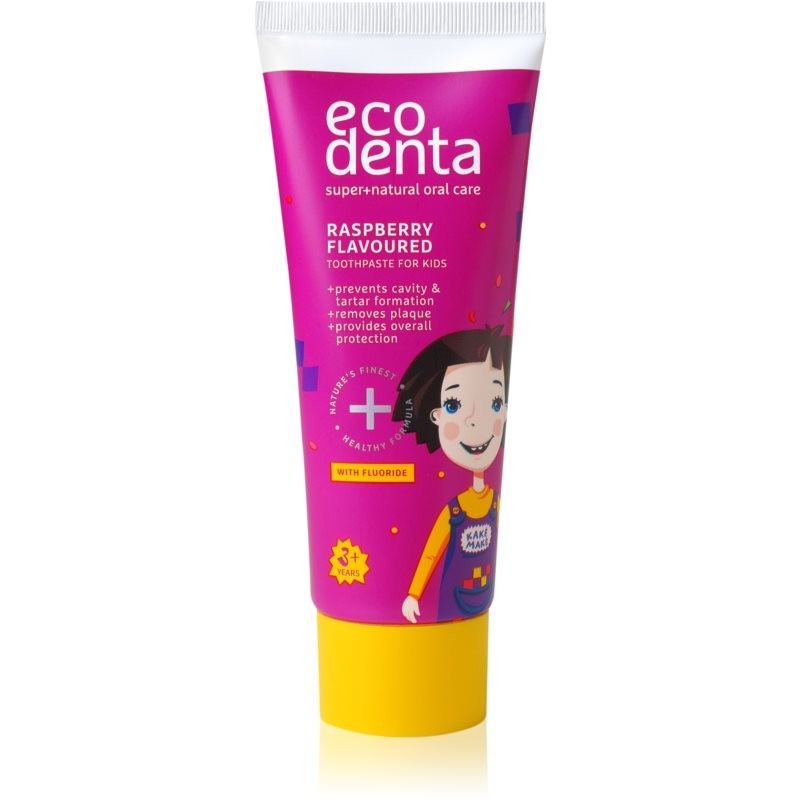 Ecodenta Super + natural toothpaste for kids flavour Raspberry 75 ml