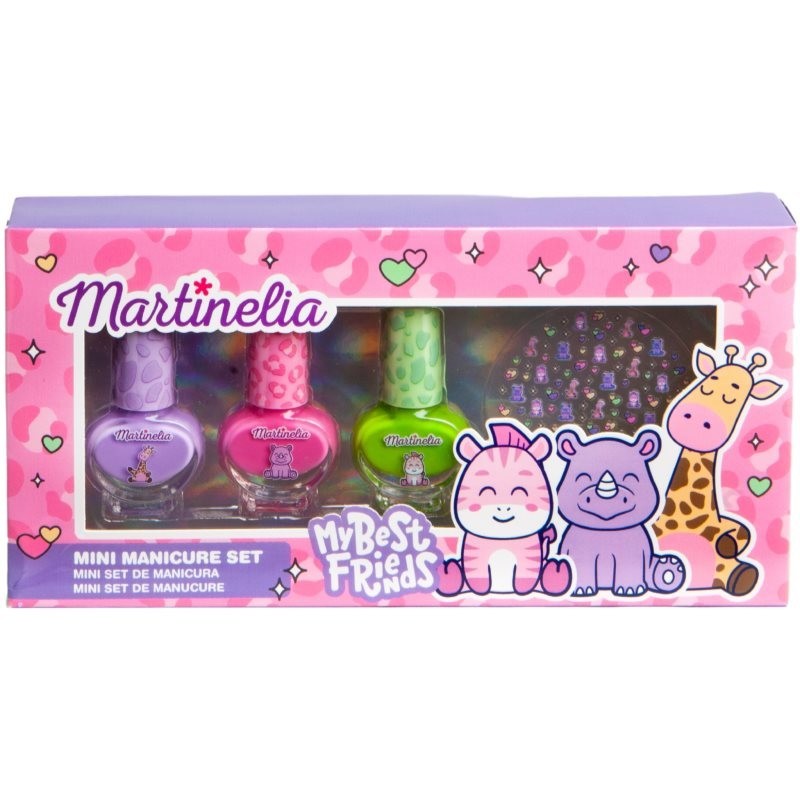 Martinelia My Best Friends Nail Polish & Stickers nail polish set for children 3x4 ml