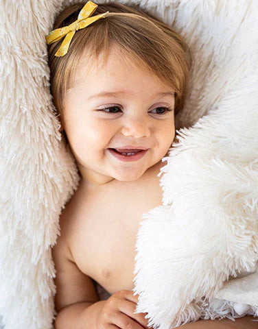 Bizzi Growin Fluffy Baby Blanket - Porcelain Cream Koochicoo™️