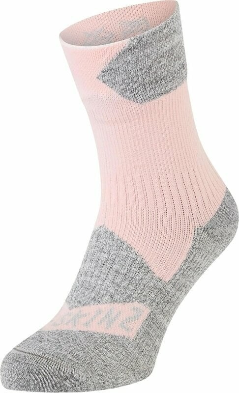 Sealskinz Bircham Waterproof All Weather Ankle Length Sock Rose/Grey Marl M Cycling Socks