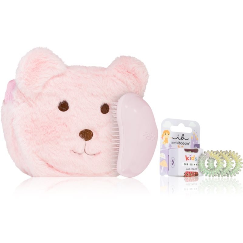 invisibobble Pink Teddy Xmas 2023 gift set for children 3 pc