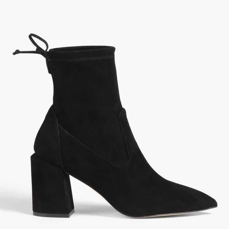 Black Suede Avenue 85 Heeled Ankle Boot