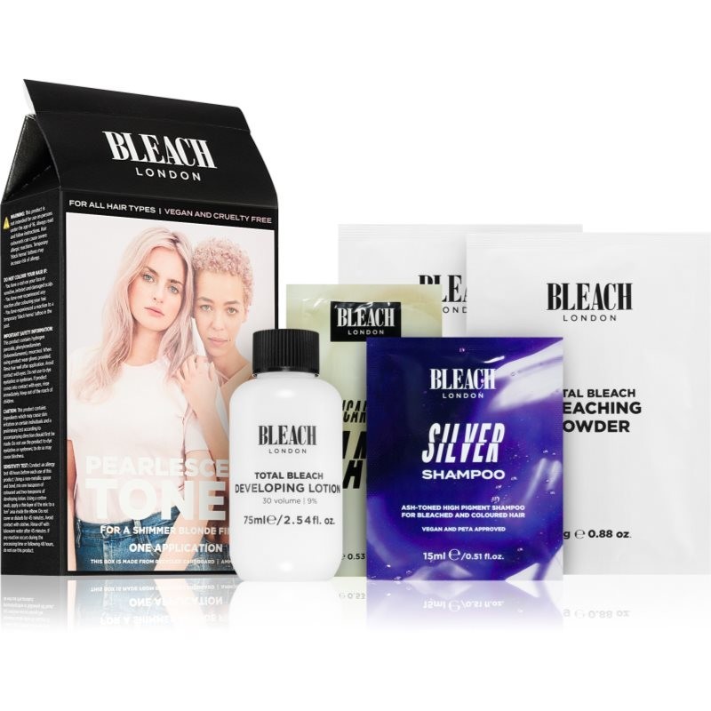 Bleach London Toner Kit semi-permanent hair colour for blonde hair shade Pearlescent 1 pc