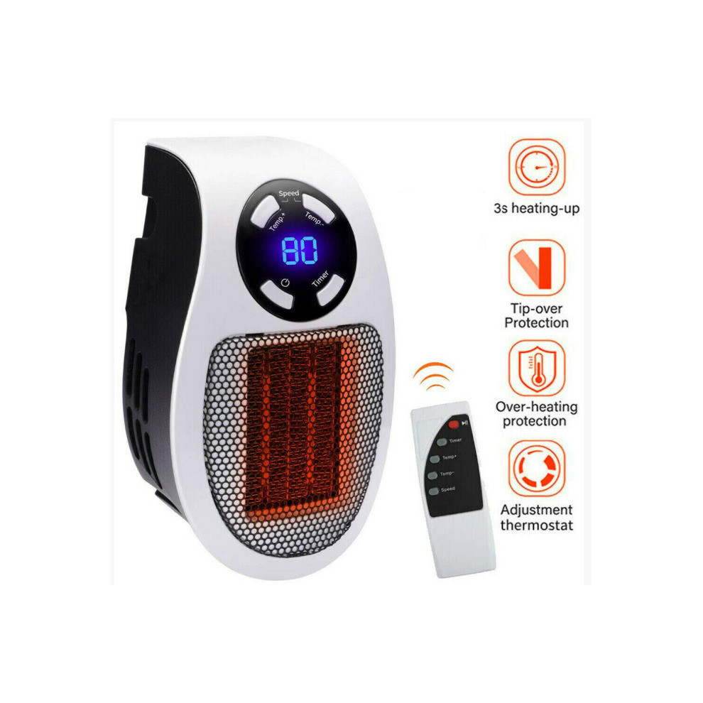 Wall Heater 500w Mini Electric Space Portable Digital Timer