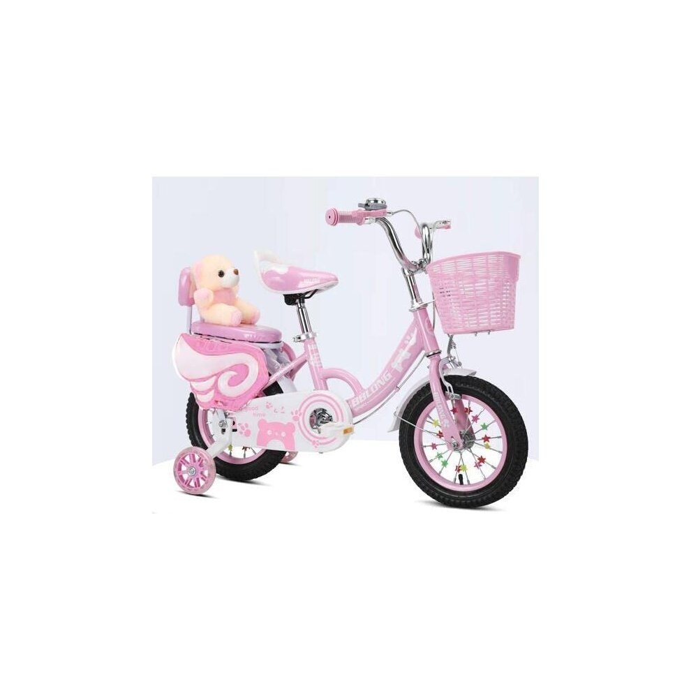 (12 inch) Kids Bike Children Girls Pink Cycling Bicycle