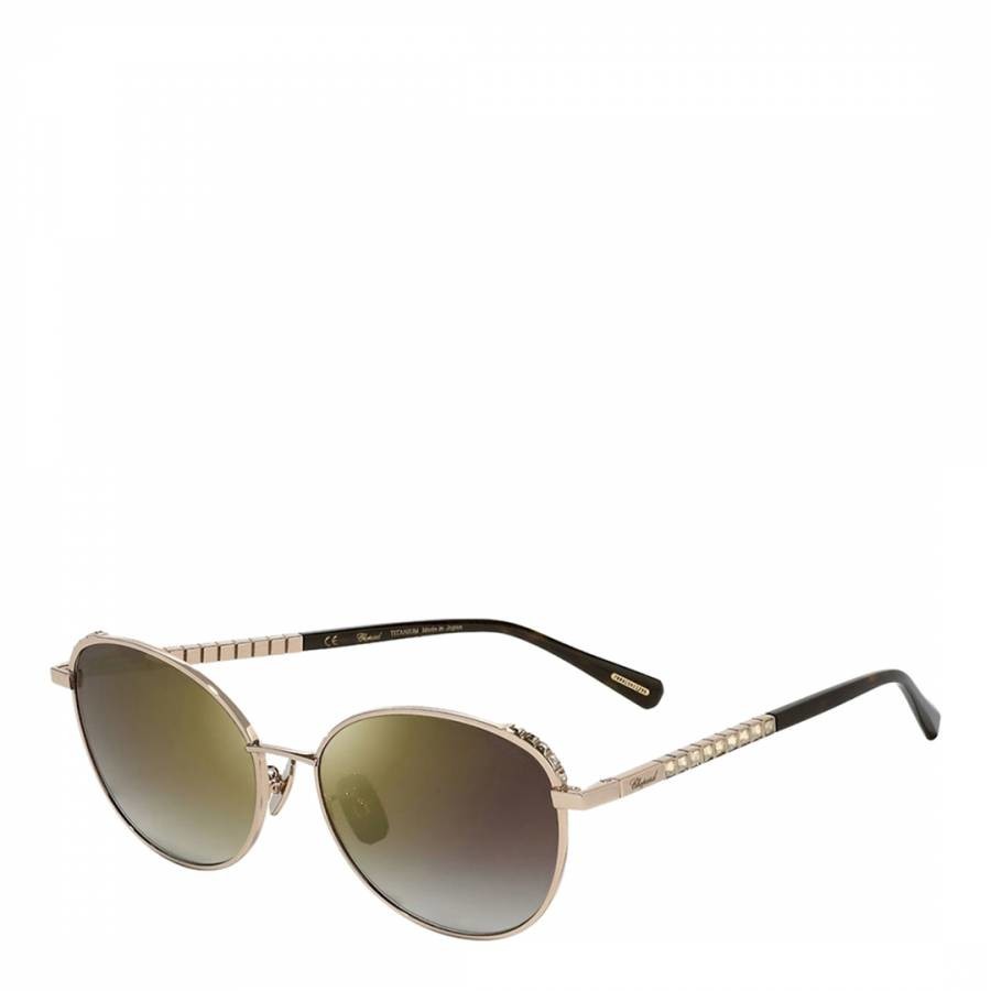 Unisex Gold/Bronze Chopard Sunglasses 59Mm
