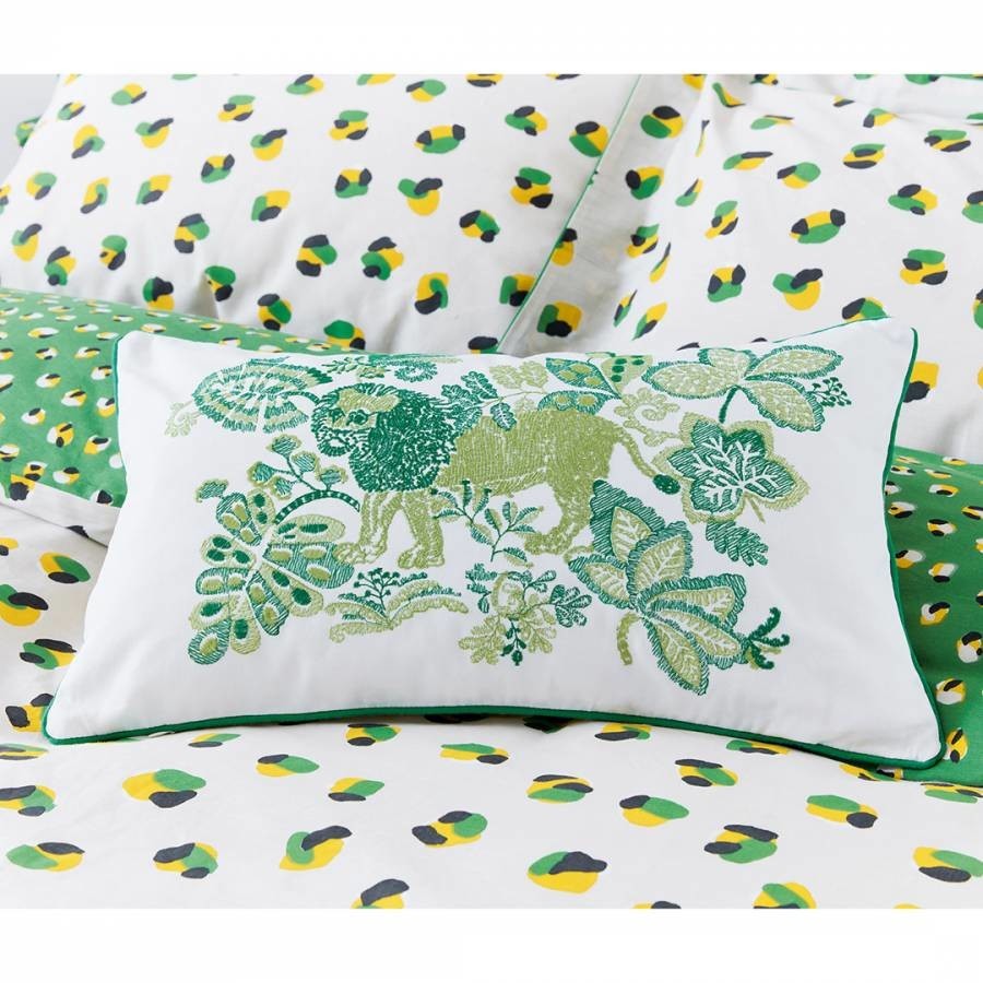 Leopard Dots Cushion Mint Leaf