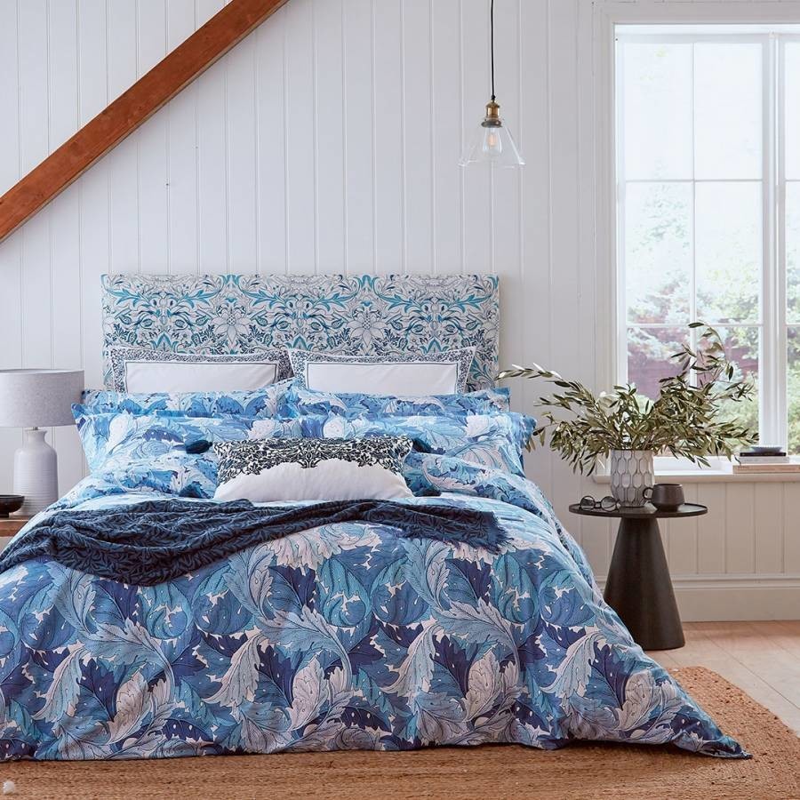 Acanthus King Duvet Cover Woad