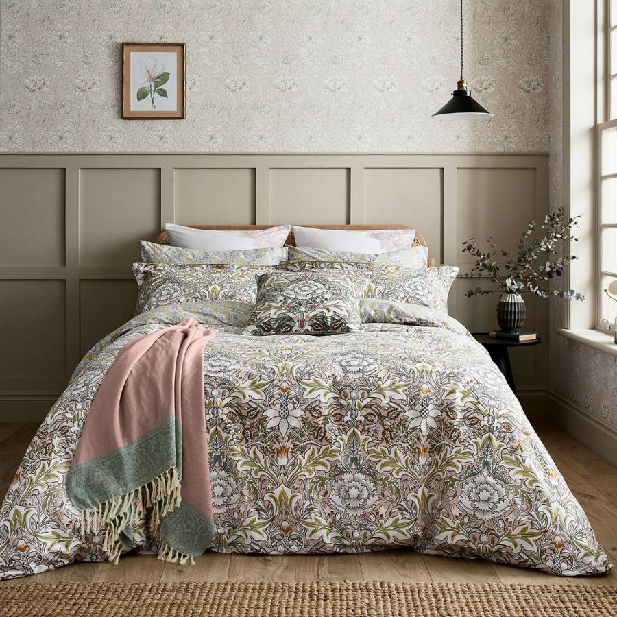 Severne Double Duvet Cover Cochineal Pink