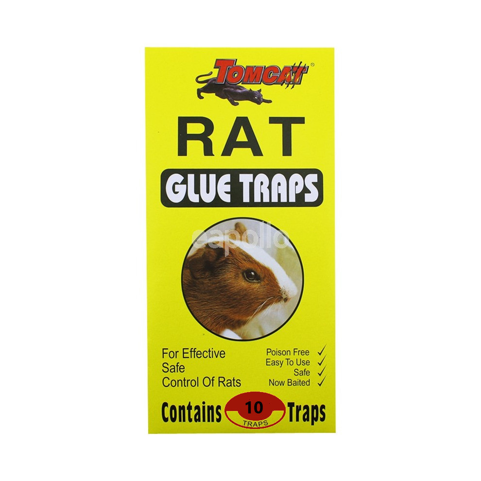 TomCat Mouse Glue Trap Rat Mice Sticky Board Pest Control - Pack of 10
