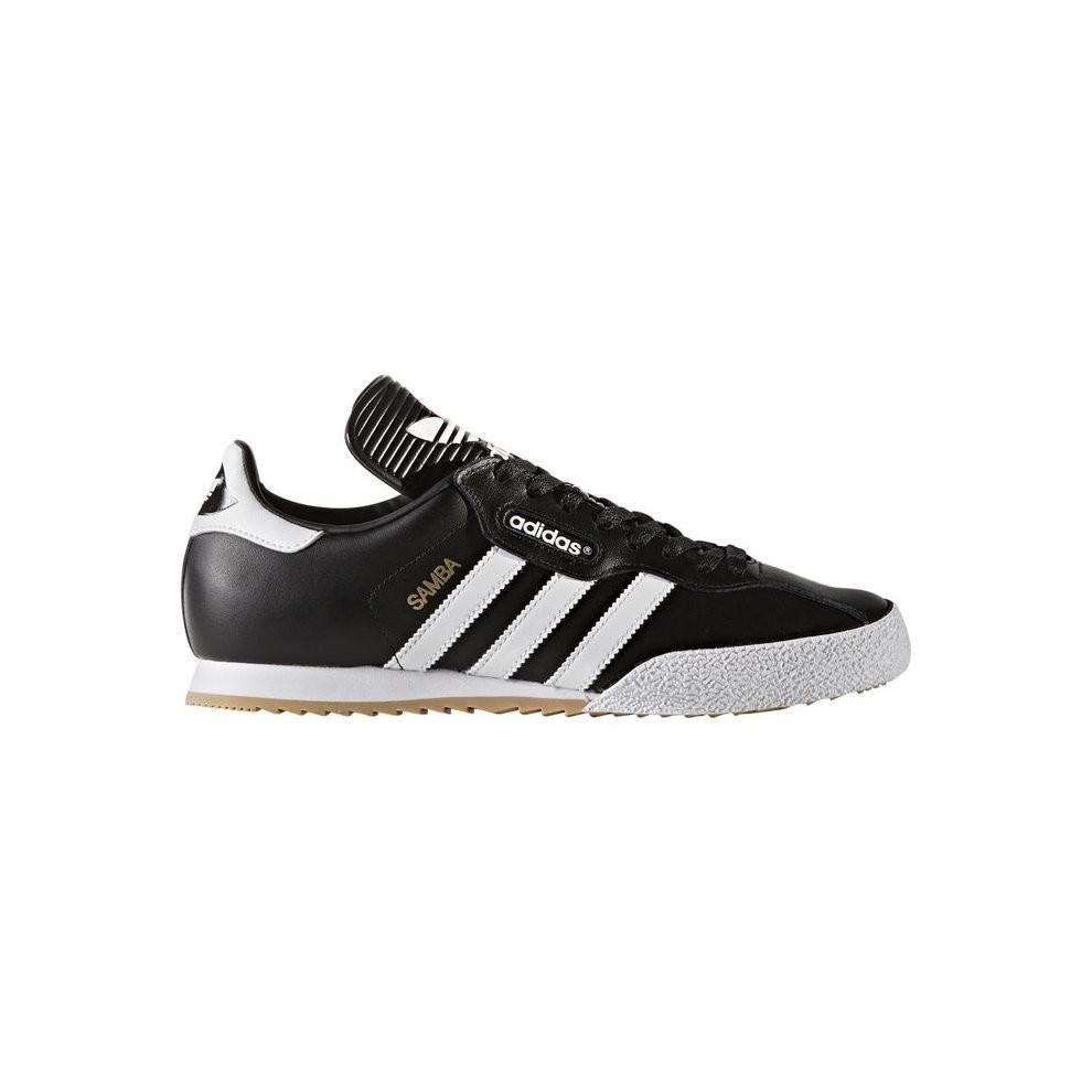 (Black, 9 UK) Adidas Originals Samba Super Black Leather Mens Trainer Shoes