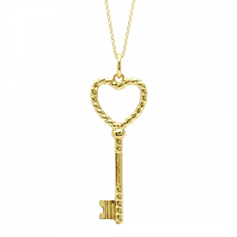 Gold Key Heart Necklace