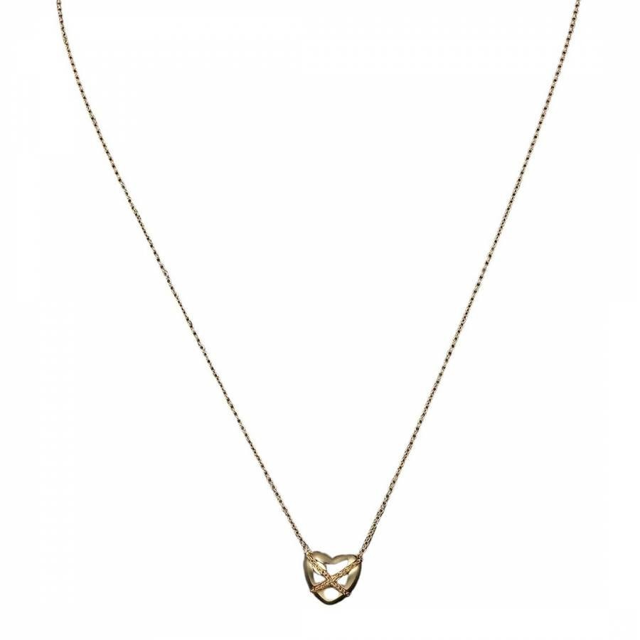 Gold Heart Cross Chain Necklace
