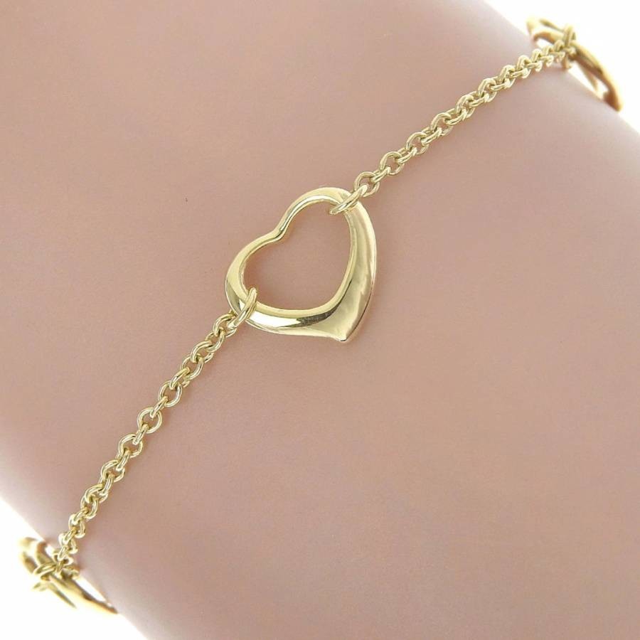 Gold Open Heart Bracelet
