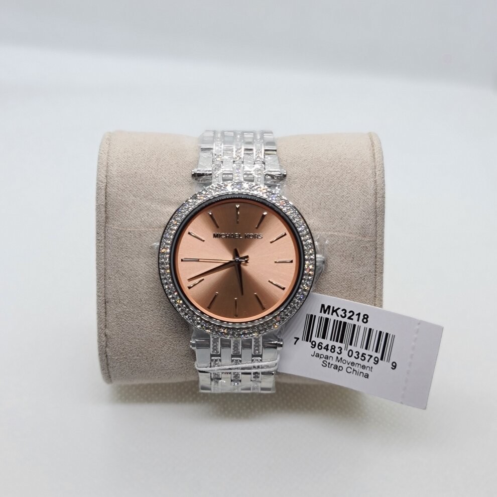 Michael Kors MK3218 Luxury Ladies Darci Wrist Watch Pink Dial 39mm UK