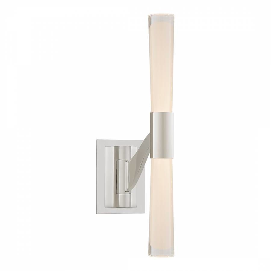 Brenta Single Articulating Sconce in Polished Nickel with Clear Glass