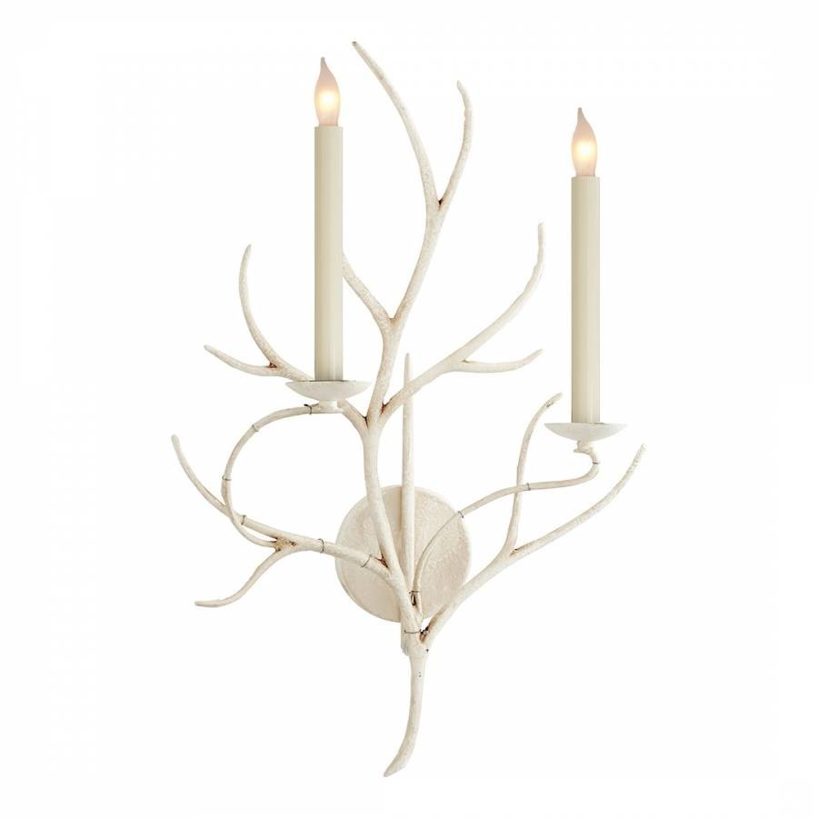Branch Sconce in Old White