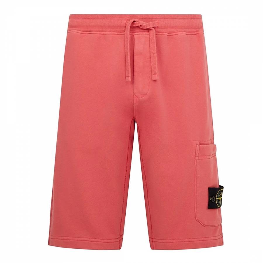 Red Bermuda Cotton Shorts