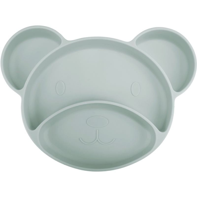 Canpol babies Bear divided plate with suction cup Green 1 pc