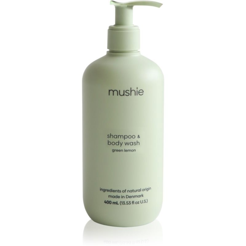 Mushie Organic Baby 2-in-1 shower gel and shampoo for children Green Lemon 400 ml