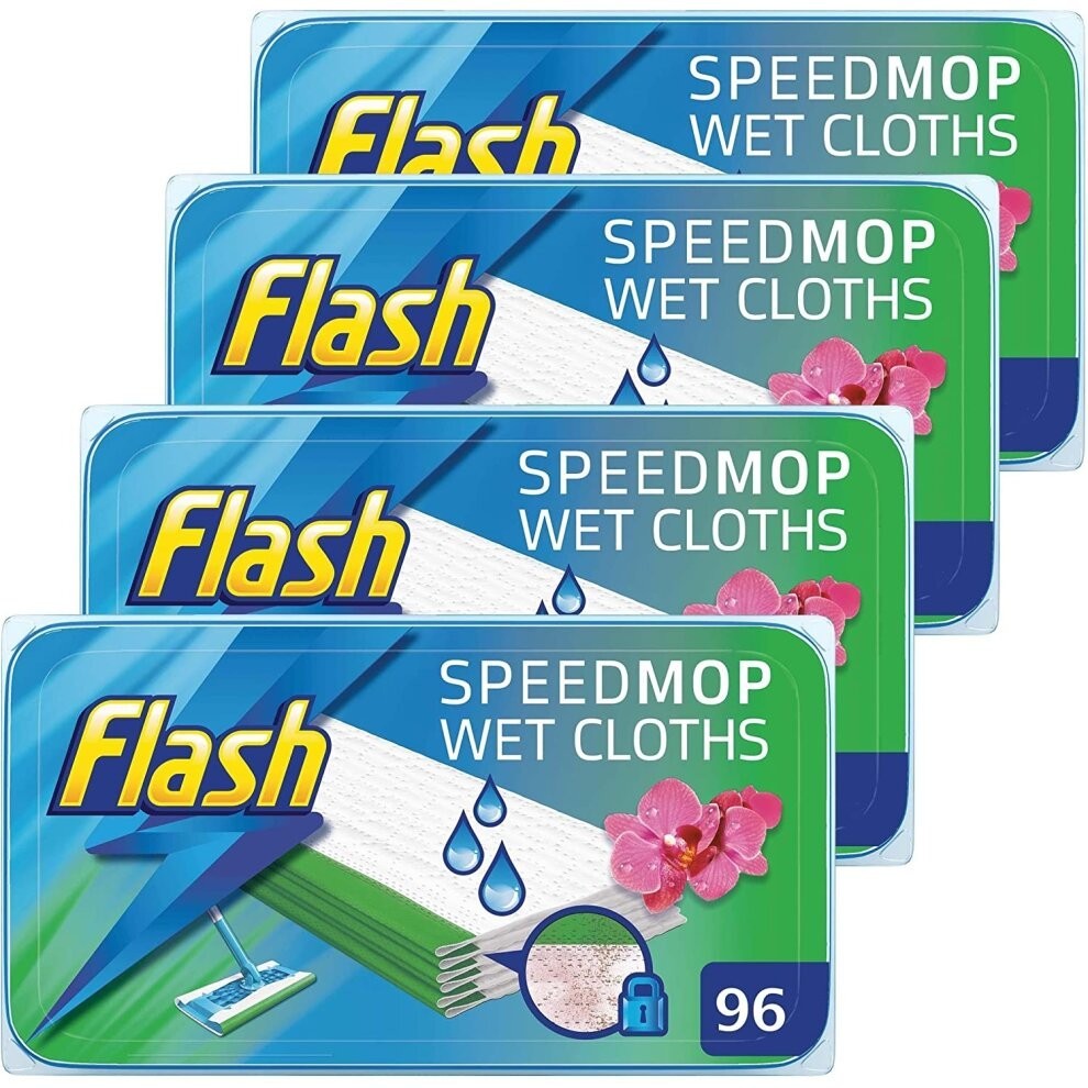 Flash Speedmop Wet Cloth Refills, Floor Cleaner, Wild Orchid, 96 Count