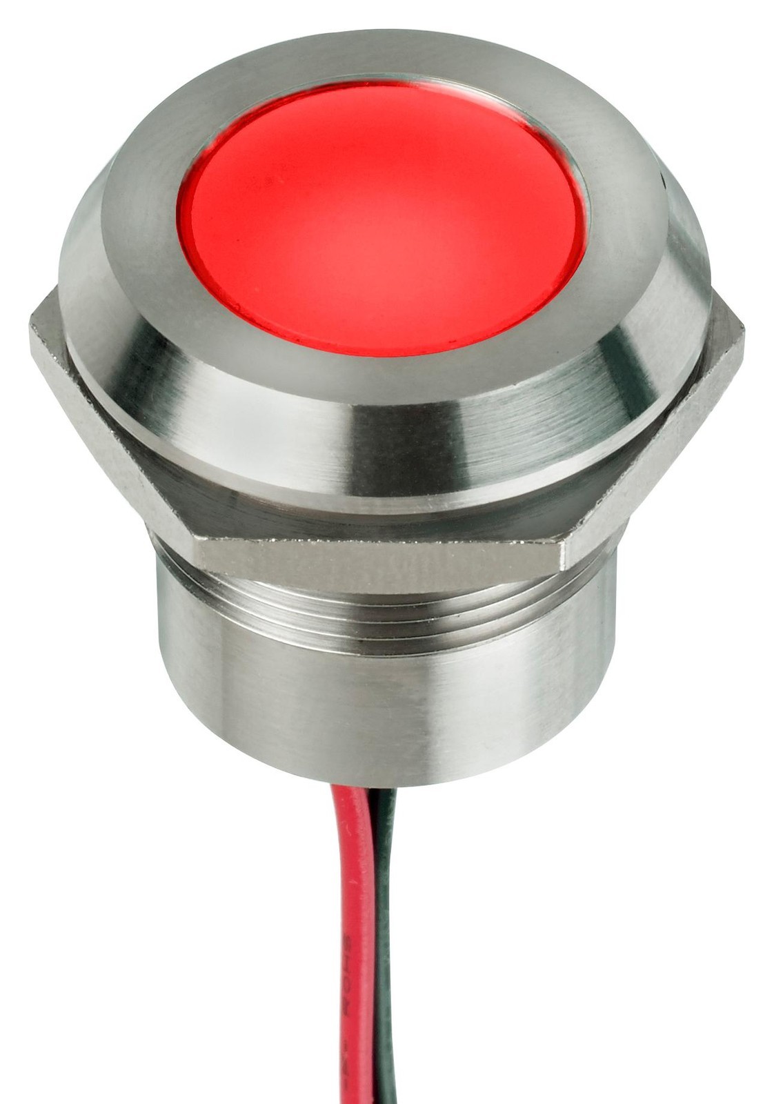 APEM Q22Y5Sxxsr220E Led Panel Indicator, Red, 22mm, 220Vac