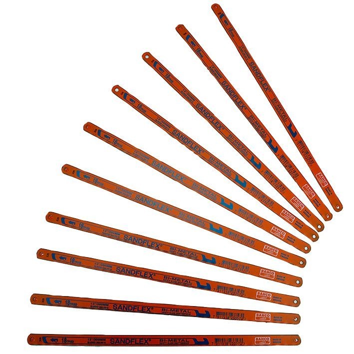 Bahco 3906-300-24-10P Hacksaw Blades, Bi-Metal, 24Tpi, (Pk10)