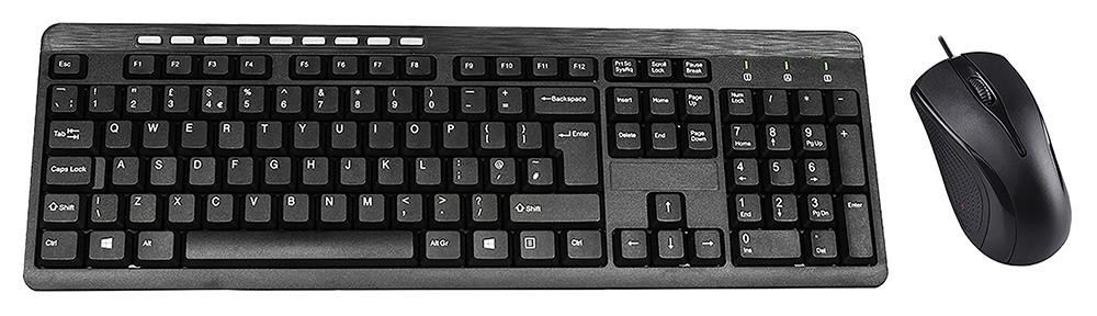 Cit Kbms-001 Keyboard & Mouse Set, Usb, Optical, Blk